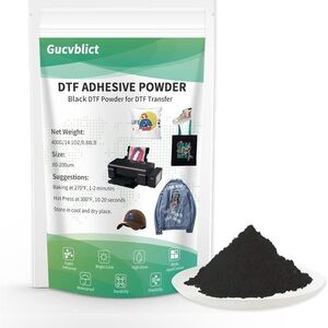 Gucvblict Black DTF Adhesive Powder